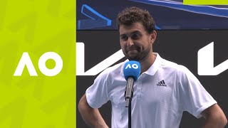 Aslan Karatsev quotIts an unbelievable feelingquot oncourt interview QF  Australian Open 2021 [upl. by Rellia]