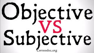 Objective vs Subjective Philosophical Distinction [upl. by Akemej]