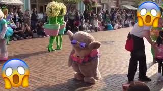 DISNEY CHARACTER FAINTS DURING PARADE [upl. by Templas]