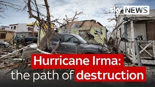 Hurricane Irma  the path of destruction [upl. by Erdnassak]