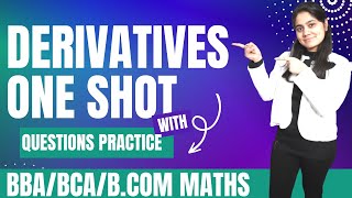 Derivatives One Shot  BBA  BCA  BCOM  Dream Maths [upl. by Ailekat]