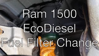 Ram 1500 EcoDiesel Fuel Filter Change [upl. by Aneba]