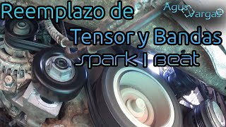 CAMBIAR CORREA  BANDA DE ACCESORIOS Y POLEA TENSORA SPARKBEAT  Agus Vargas [upl. by Murdocca]