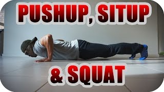 Proper Technique Tutorial Pushup Situp amp Squat [upl. by Aroved]