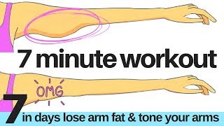 7 DAY CHALLENGE  7 MINUTE WORKOUT  TO LOSE ARM FLAB  ARM EXERCISE FOR WOMEN  START TODAY [upl. by Nolubez]