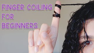 HOW TO FINGERCOIL  Defined curls for beginners [upl. by Dlared]