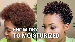 Styling my DRY natural hair  wash and go [upl. by Emmalynne398]