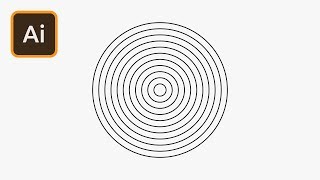 Concentric Circles in Illustrator  2 Minute Tutorial [upl. by Gombach]