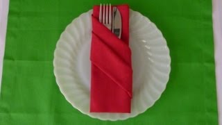 Napkin Folding  Buffet Pouch [upl. by Schatz]