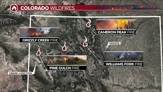 Several wildfires burning across Colorado Friday [upl. by Anenahs]