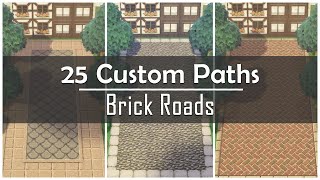 25 Brick Roads Custom Paths  Animal Crossing New Horizons  Acnh [upl. by Annaliese]