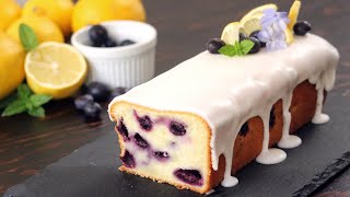 Blueberry Lemon Pound Cake Recipe  How Tasty Channel [upl. by Sirap]