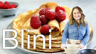 How to Make Real Russian Blini  Russian Crepes [upl. by Temirf]