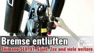 Shimano Scheibenbremse richtig entlüften Deore SLX XT XTR Zee Saint uvm Tutorial 7 [upl. by Broeker]