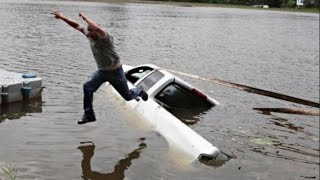 Car Sinking in water SINKING VEHICLES COMPILATION [upl. by Carlene]