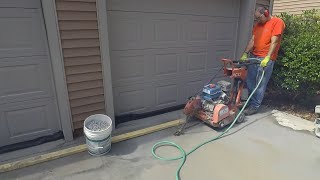 Installing a 5quot Channel Drain across driveway [upl. by Ramyar37]