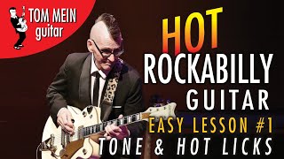 Hot Rockabilly Guitar Lesson 1  TONE AND LICKS [upl. by Romeon]