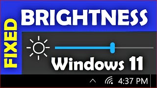 Windows 11 Brightness Problem  How to Fix  100 Working [upl. by Gusty826]