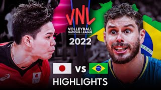 HISTORICAL MATCH  JAPAN vs BRAZIL  Mens VNL 2022 [upl. by Aikaz]