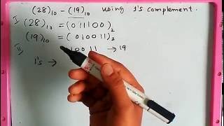 Subtraction using 1s complement [upl. by Yretsym494]