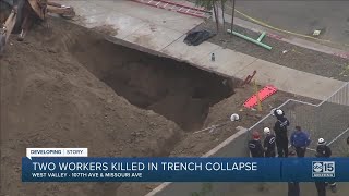 Two workers killed in trench collapse [upl. by Zennie586]