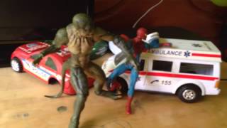 Spiderman vs Lizard stop motion  Spiderman vs Lagarto [upl. by Anawaj]