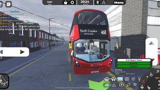 Roblox Croydon V131 Driving Route 468 from Thornton Heath High Street to South Croydon 8624 [upl. by Issi]