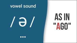 Vowel Sound  ə  Schwa as in quotagoquot  American English Pronunciation [upl. by Haneeja]