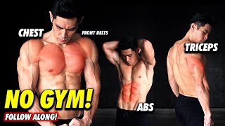 No Equipment Chest Triceps amp Abs [upl. by Nelly244]