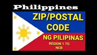 COMPLETE PHILIPPINES ZIP  POSTAL CODE REGION 1 TO NCR [upl. by Llehcal]