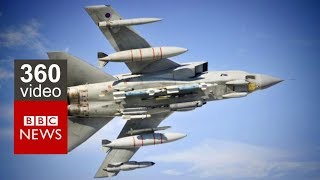 Taking to the skies in a RAF Tornado in 360 Video BBC News [upl. by Atinad]