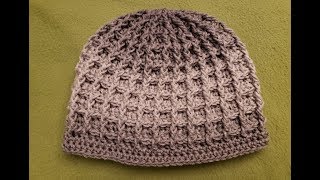 The Waffle Stitch Hat Crochet Tutorial [upl. by Miguel602]