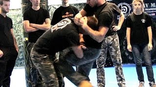 KRAV MAGA TRAINING • How to escape from Muay Thai knees [upl. by Acinorev495]