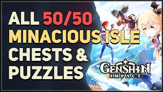 All 50 Chests amp Puzzles Minacious Isle Genshin Impact [upl. by Allesiram]