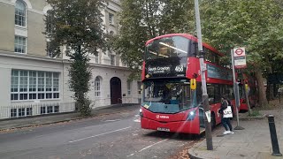 468 from Elephant and castle to South Croydon South End LC67ACZ ARRIVIA [upl. by Sadnalor]