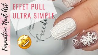 💅🏽 TUTO NAIL ART Effet pull 💅🏽l Vernis 3en1 vegan FREEDOM l Yournails International [upl. by Lipski]