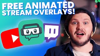 FREE Animated Stream Overlays For SLOBS and OBS  With Download [upl. by Elaynad]