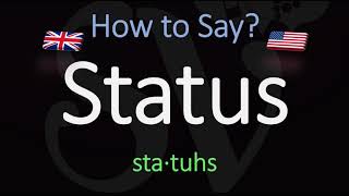 How to Pronounce Status American  British English Pronunciation [upl. by Saffian]