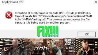 SUPER EASY GTA 4 How to Repair Error EFCreator in Module Dsounddll [upl. by Olenolin263]