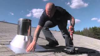 Duravent Chimney Pipe  How to install a Duravent Chimney Roof Flashing [upl. by Rehpotsirhcnhoj]