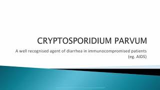 Cryptosporidium parvum [upl. by Jaddo194]