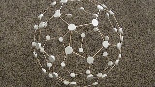 Toothpick Truncated Icosahedron Buckyball [upl. by Ajile549]