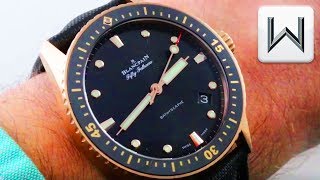 Blancpain Fifty Fathoms Bathyscaphe Dive Watch 500036S30B52A Luxury Watch Review [upl. by Forcier449]