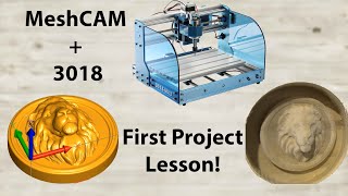 MeshCAM Intro Your first 3018 CNC project [upl. by Ehrman]