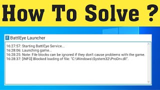 Fix Fortnite Games Launcher Blocked Loading File Error  BattlEye Launcher Error Windows 1087 [upl. by Stewardson]