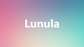 Lunula  Medical Definition and Pronunciation [upl. by Lasky710]