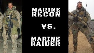 DIFFERENCE BETWEEN MARINE RECON amp MARINE RAIDERS  Nick Koumalatsos [upl. by Naedan]