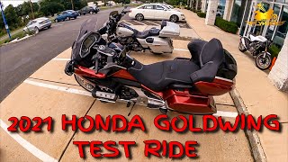 2021 HONDA GOLDWING TEST RIDE [upl. by Nylime]