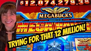 MEGABUCKS BONUSES TRYING TO WIN 12 MILLION [upl. by Nas]