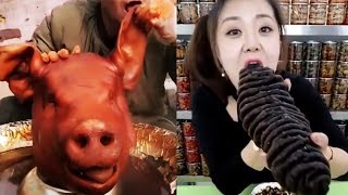 Really Bizarre Weird Food Mukbang  ASMR Compilation [upl. by Ehlke]